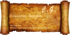 Czeisler Gordon névjegykártya