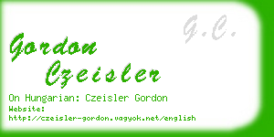 gordon czeisler business card